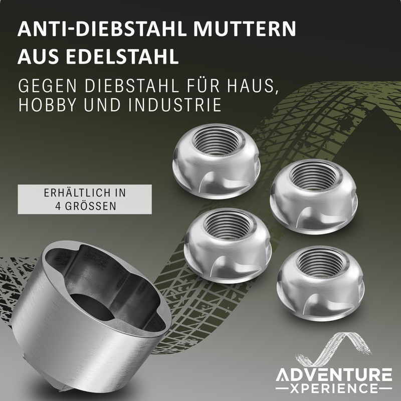 4+1 Anti-Theft Nuts Anti-Theft Security Nut Lock Anti-Theft M6 M8