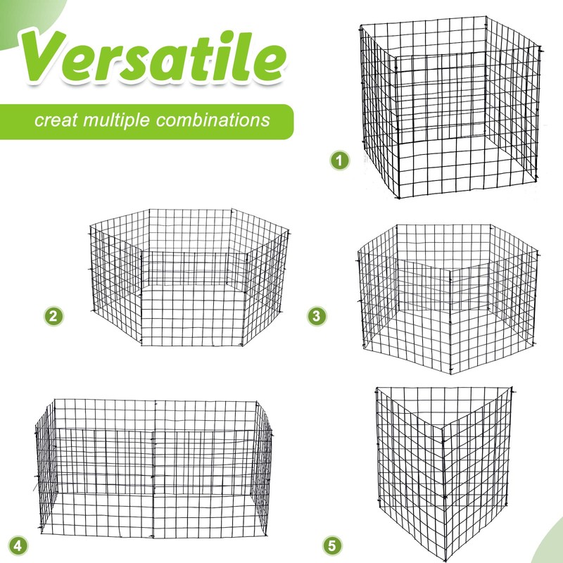 Zubebe 10 Pack Small Wire Plant Protectors Square Plant Protectors