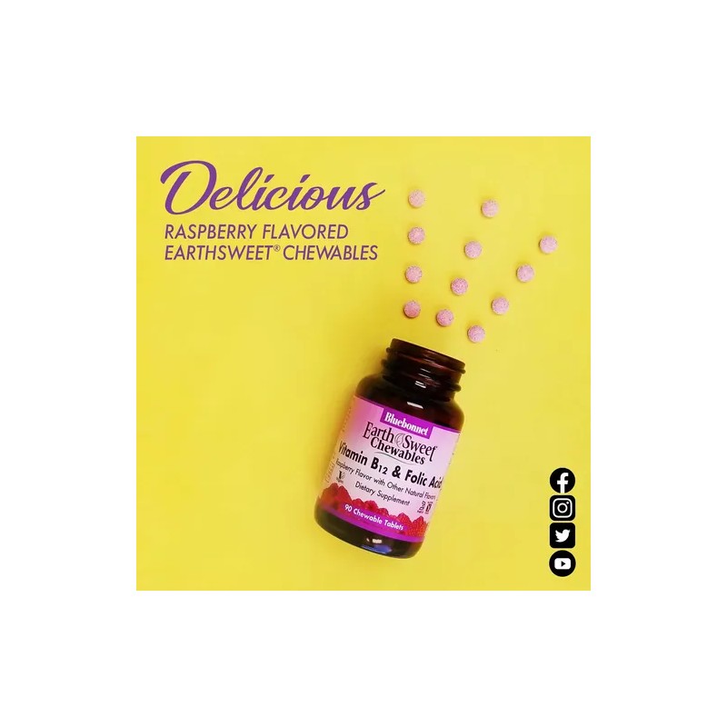 Bluebonnet Vitamina B12 1000mcg Y Ácido Fólico 400mcg