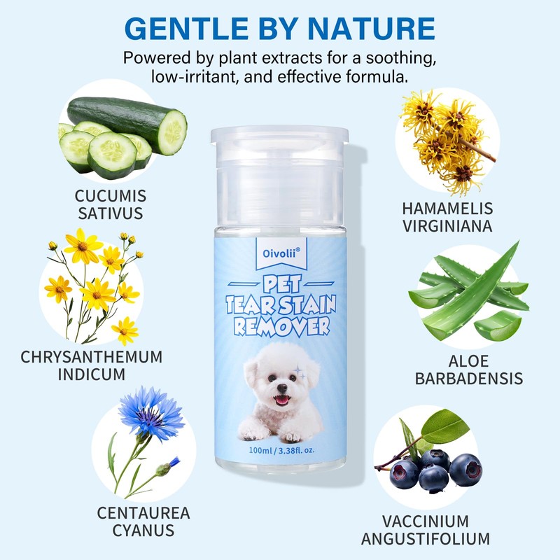 Oivolii Tear Stain Remover for Dogs & Cats – Natural