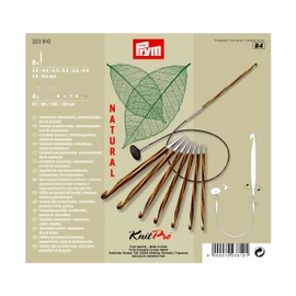 Prym 3.5 - 8 mm Tunisi Crochet Hooks Set, Natural