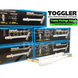 Pack of 10 - Genuine M5 SNAP Toggle Heavy Duty PLASTERBOARD-Drywall Fixing-Cavity Wall Fixing - TOGGLER 25029 - Comes with Screws