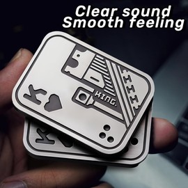 B-Qtech Fidget Slider Toys Adult, EDC Metal Fidget Slider Poker, Fidget Toys, Fingertip Toys for Adults, Slider Toy Stress Relief, Office Toys Fingertip Slider