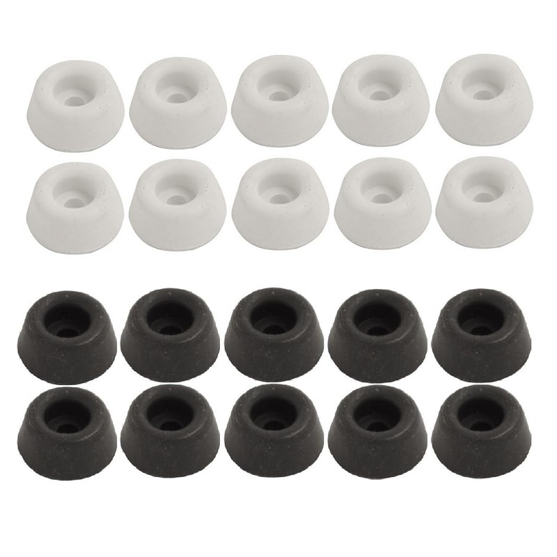 10 x White Rubber Toilet Seat 19mm Buffer Pads -