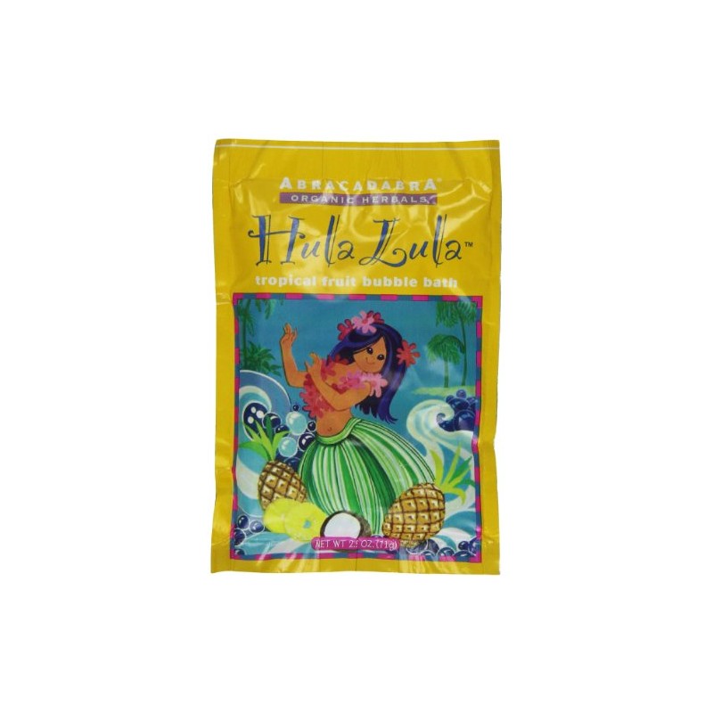 Abracadabra Organic Herbals Bubble Bath, Hula Lula Tropical Fruit, 2.5