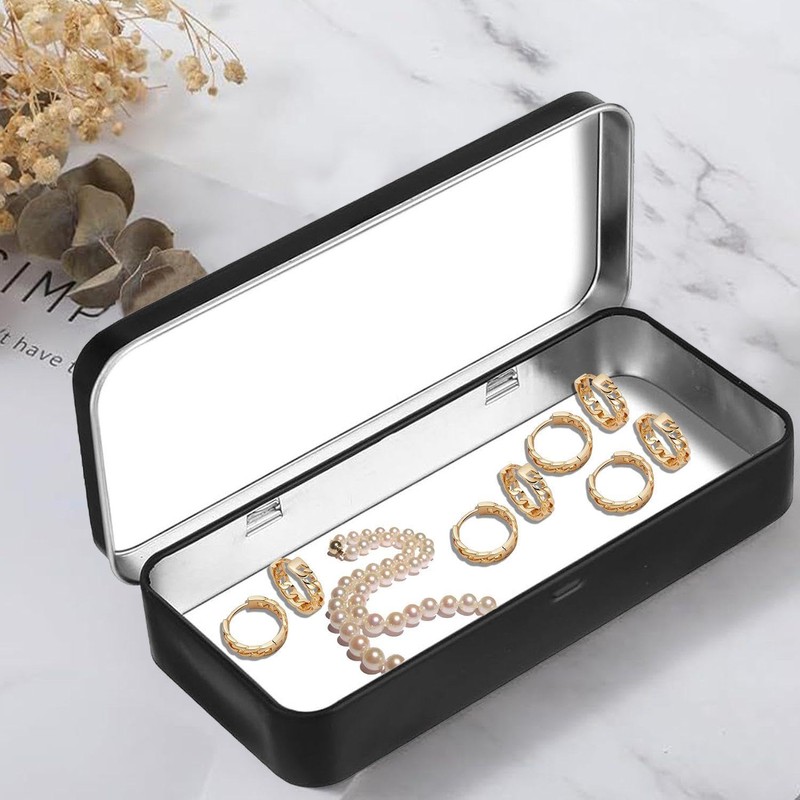 2 Pieces of Iron Storage Boxes with Lids, Portable Storage