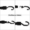 Set of 2 flat elastic straps with hooks, rubber tensioners,