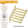6 Pcs Heavy Duty Shelf Brackets 6 Inch Wall Mounted