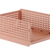 Stackable Storage Basket Plastic Large Open Drawer Wardrobe Cloth Container