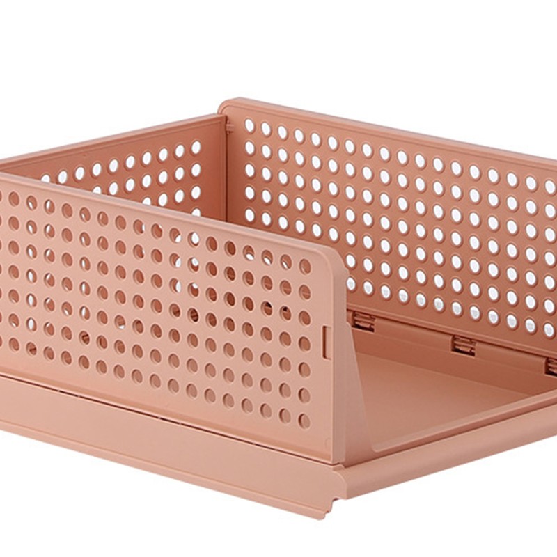 Stackable Storage Basket Plastic Large Open Drawer Wardrobe Cloth Container