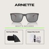 ARNETTE Stripe AN4251 25736G 58MM Matte Grey/Grey Mirror Silver Square