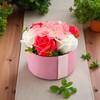 Flowerbox mit Seifenblumen – Hortensien & Rosen im rosa Geschenkset