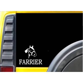 EZ-STIK Farrier Horse K494 6 inch Sticker Horseshoe Anvil Decal