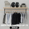 8 Pack Heavy Duty Closet Rod Brackets with Rod Holder