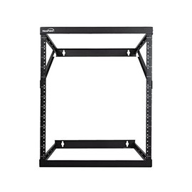 NavePoint 8U/12U/22U Wall Mount Expandable 2 Post Open Frame Height Adjustable Rack