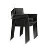 Jamesdar Weave Stackable Indoor/Outdoor Chair Set of 2 Black