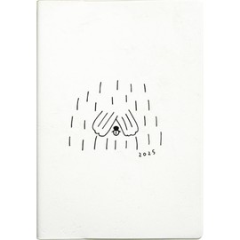 Elcomune Matka DR-MH-500 B6 Monthly Planner, Begins in April 2025, Full Color, Raining Mop White