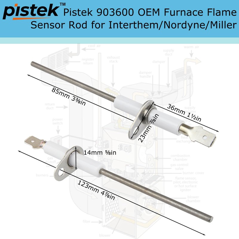 903600 OEM Furnace Flame Sensor Rod for Intertherm Nordyne Miller,