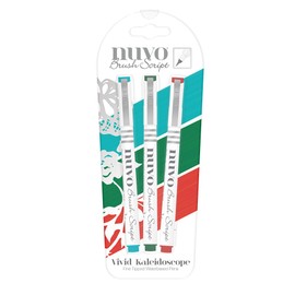 Nuvo Brush Script Pens - Vivid Kaleidoscope