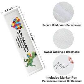 Autism Belt Covers, Sensory Friendly Dino & Hand Design for Special Needs People, Autism Support Gift for Family Travel