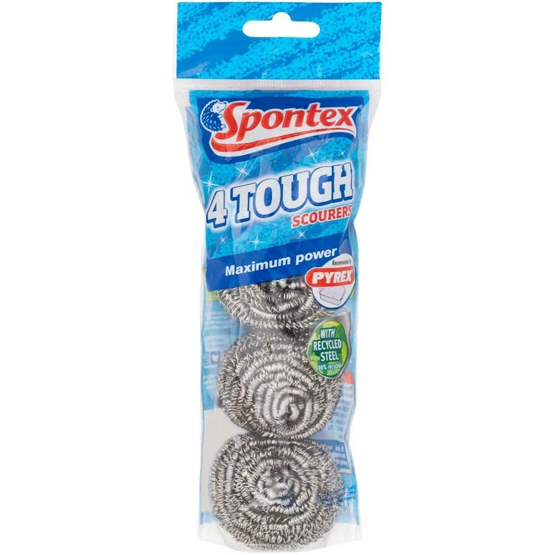 Spontex Tough Scourer x 4 (Pack of 6, Total 24