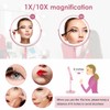 Makeup Mirror, Rechargeable Vanity Mirror with 3 Lights, 1X/10X