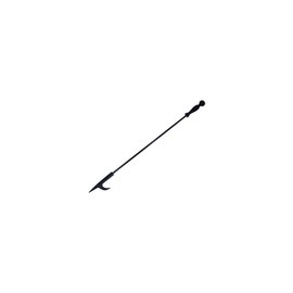 Rocky Mountain Goods Deluxe 27" Long Fireplace Poker - Single Piece Rod - Rust Resistant Black Finish - Heavy Duty Wrought Iron Steel - Decorative Look and Finish - Multi Use Tip - Indoor/Outdoor Use