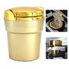 F68DS Car Ashtray with Lid LED Lighting Drink Holder Portable