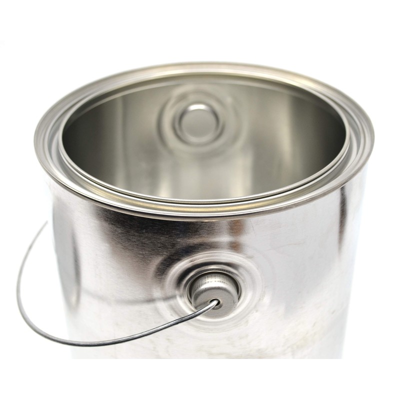 hBARSCI 1 Gallon Metal Paint Can with Ears, Bail, and
