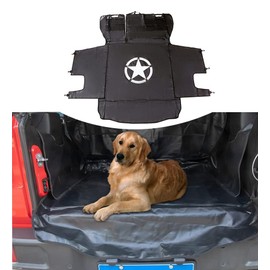 sukemichi Dog Cargo Liner for Jeep, Pet Cargo Trunk Liner Mat Cover for 2007-2025 2026 Jeep Wrangler Accessories JK JL Unlimited 4 Door, Waterproof Oxford, Star