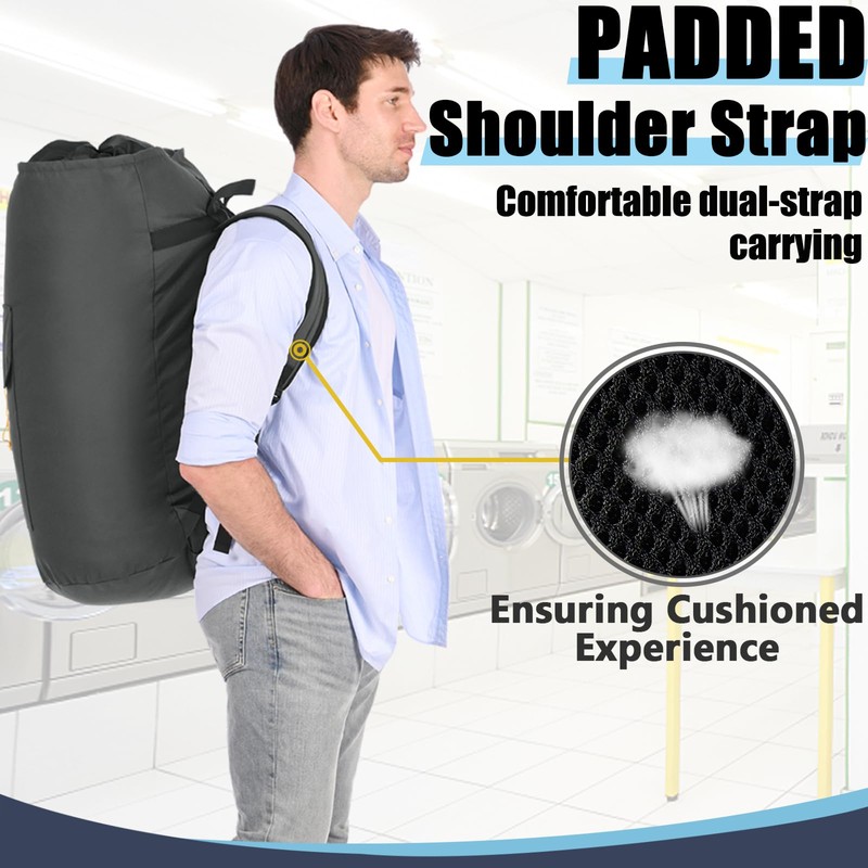 Laundry Backpack Bag, 115L Laundry Bag Heavy Duty Extra Large,