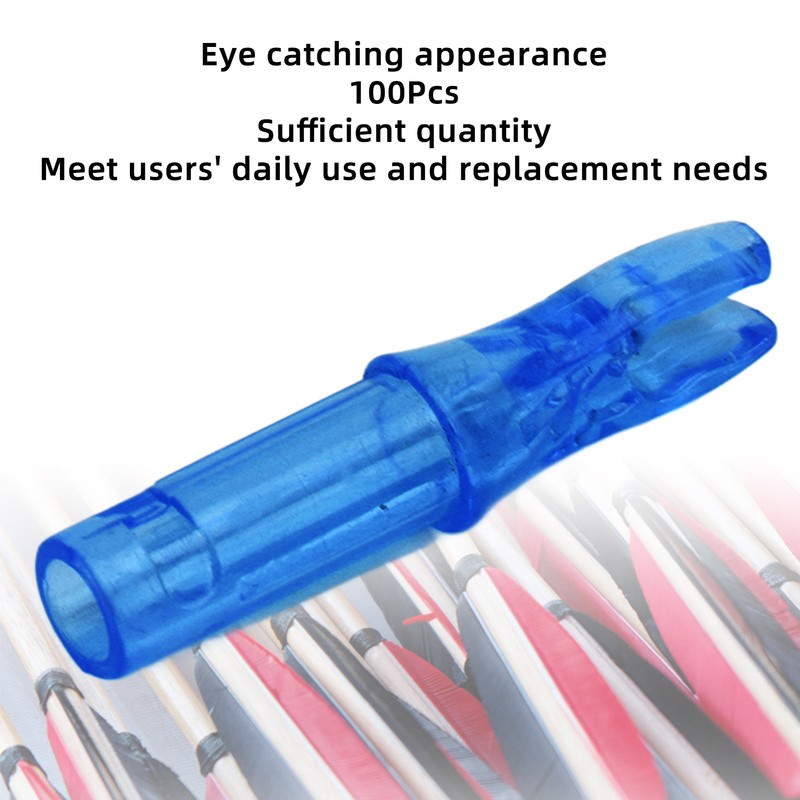 100pcs Archery Arrow Nock Durable Plastic Insert Arrow Nocks Light