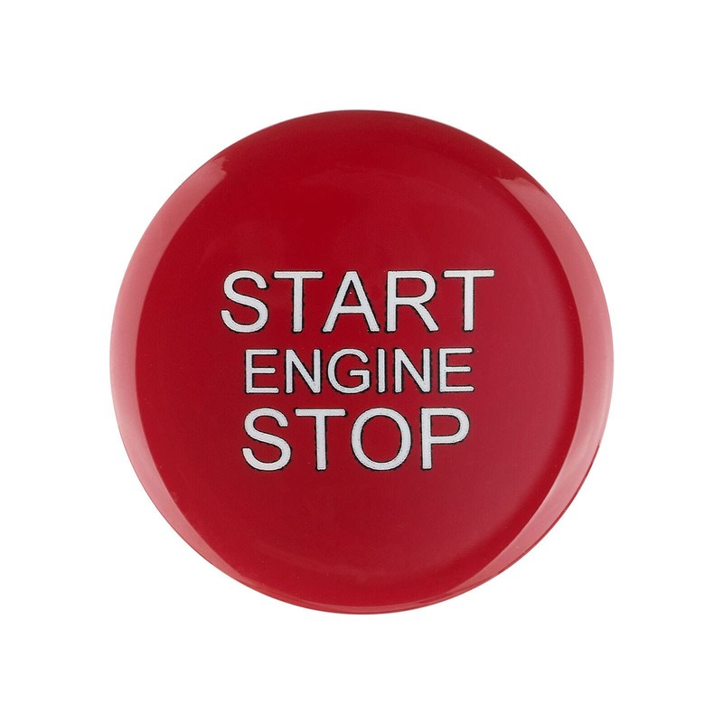 Red ABS Car Engine Start Stop Switch Button Cover Trim