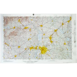 Hubbard Scientific 3D Charlotte, NC Regional Map | A True Raised Relief Map - You Can Feel the Terrain | Vacuum-formed Molded | 33” x 21” | Detailed Topography
