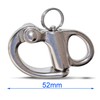 POFET 52mm-316 Stainless Steel Fixed Snap Shackle Spring Shackles, Hand
