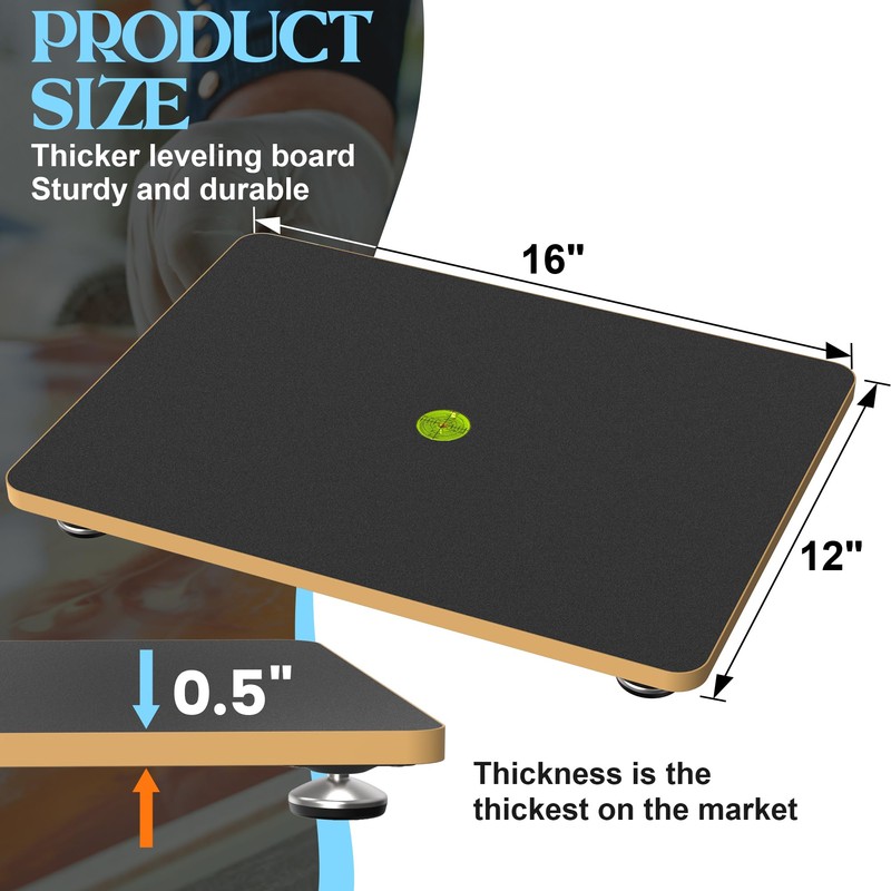 Nelyrho Leveling Table for Epoxy Resin, 16''x 12'' Adjustable Precision