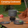 Odoland Camping Cookware Mess Kit, Non-Stick Lightweight Camping Pot and