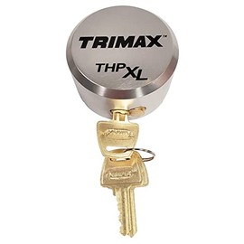 Trimax THPXLALSV: Silver Aluminum Hockey Puck Internal Shackle Trailer Door Lock, Universal Fit