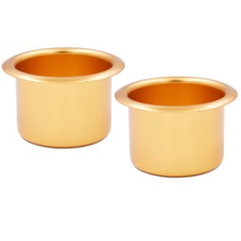 2Pcs Metal Sofa Recliner-Handles Cup Holder Insert Replacement Drink Can Holder for Sofa Boat Rv Couch Car Truck Poker Table, Gold