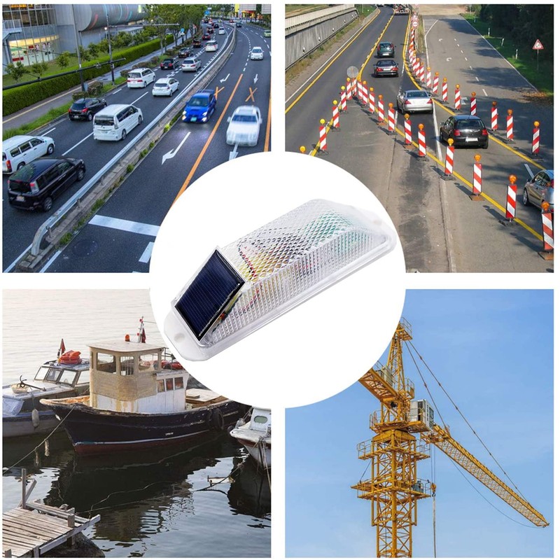 RISOON Solar Strobe Warning Light: Sensitive LED Warning Lamp High