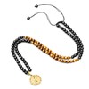 COAI 108 Mala Necklaces Ying Yang Pendant, Obsidian Tiger's Eye