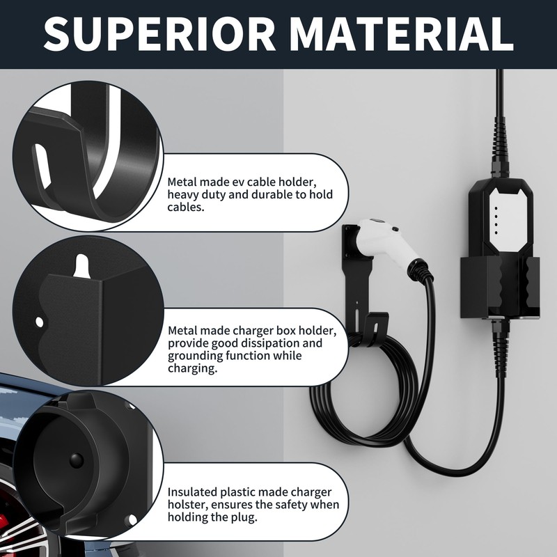 Joinfworld EV Charger Holder Wall Mount Kit EV Charger Holster