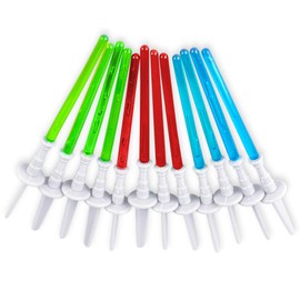 Super Z Outlet Light Sabre Cupcake Decoration Toppers Sticks Picks Set for Children Birthday Party, Fan Shows, Movies, 4" inches Tall (12)