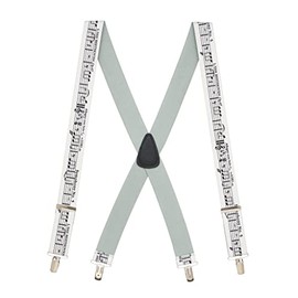 Suspender Store Novelty Beethoven's 5th Suspenders - 1.5-Inch Wide Elastic - X-Back - Clip - 48" for 5'9" to 6'2" tall