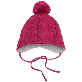 maximo Baby Girls Jamme, Tie Band, Pompom Hat, Red (Berry26)