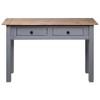 vidaXL Gray Solid Pine Wood Console Table, Scandinavian Style, Sideboard