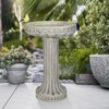 SKYFIRE 24 Inch Height Outdoor Bird Bath - Fibre Reinforced
