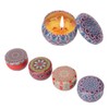 4pcs Dried Flower Aromatherapy Candle Set Long Lasting Aroma Scented