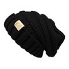 Funky Junque Kids Oversized Slouchy Beanie - Black