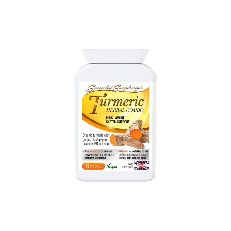 Specialist Supplements Turmeric Herbal Combo Plus Immune System Support 90